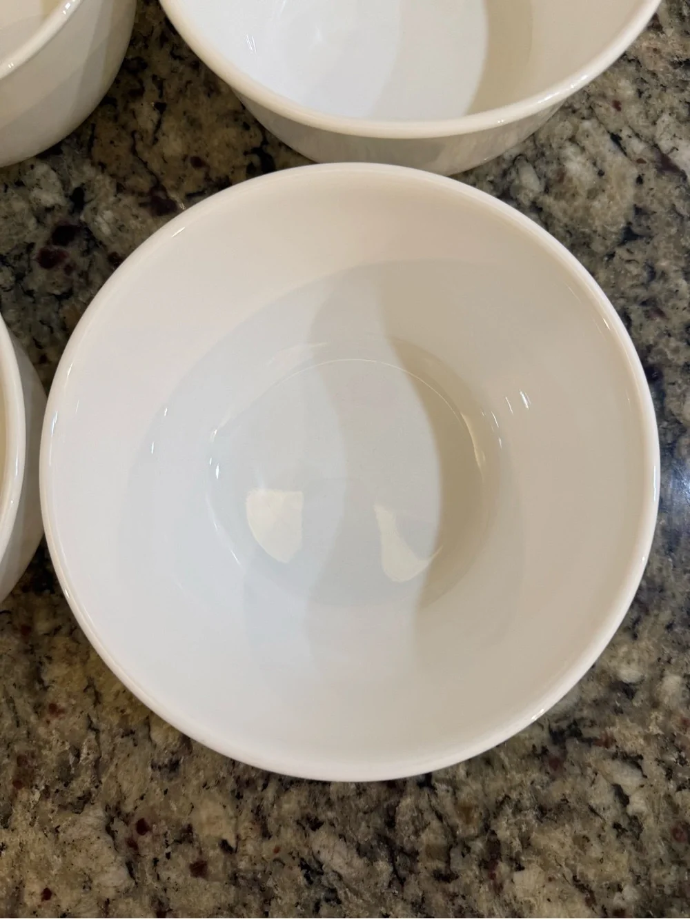 Corelle Winter Frost White Plain White Soup Cereal Bowls Deep 6-1/4” Set of 4